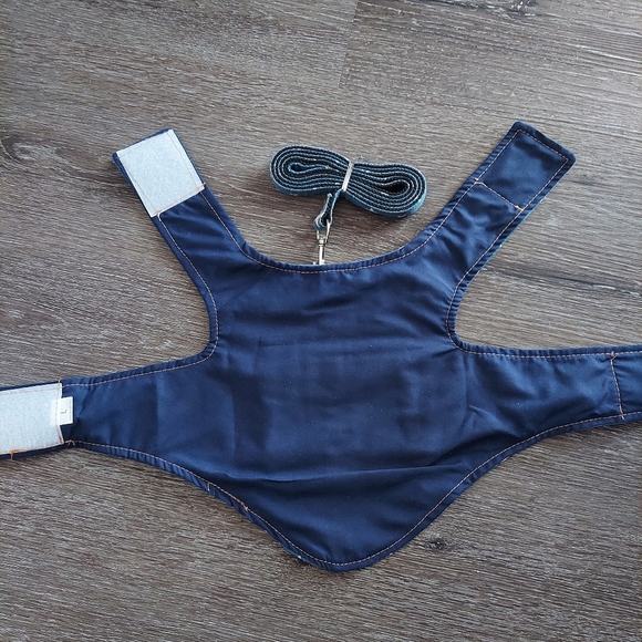 Pet Dog Cat Denim Vest w/ Stars Puppy Dog Harness And Leash Set - Picture 3 of 10